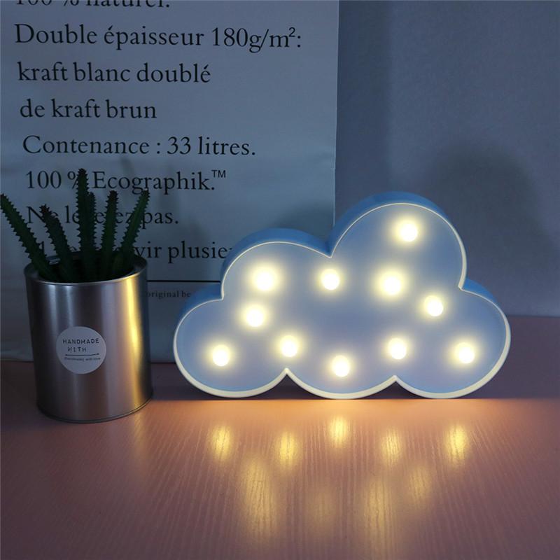 Kids Night Light : Veilleuse LED 3D Nuage et Lune – Douce Lumière du Soir dans de Marche Lino