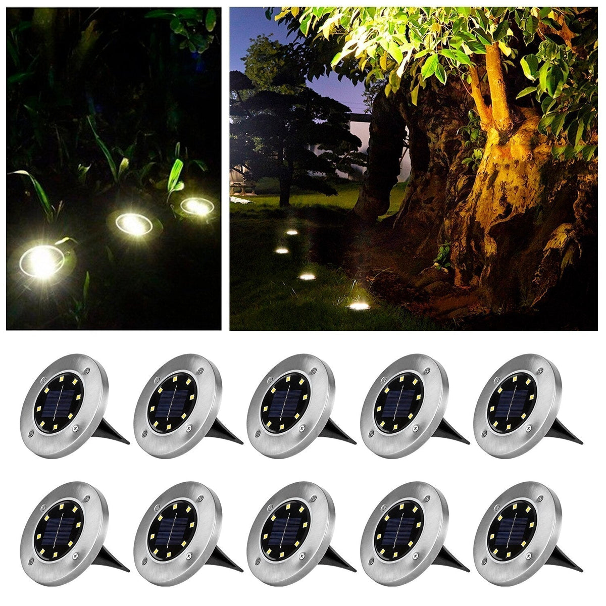 Éclairage de jardin solaire LED sans fil Deluxe - Illuminez votre jardin en toute simplicité