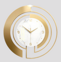 Kreative Design-Wanduhr Schwarz und Gold aus Metall