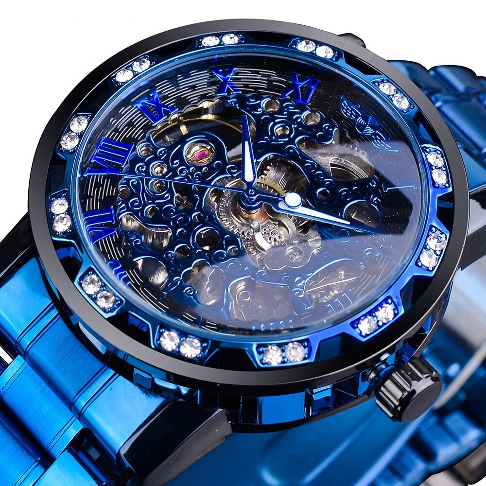 Montre Homme Acier Doré - Montre-bracelet Quartz Luxe avec Bracelet en Acier Réglable
