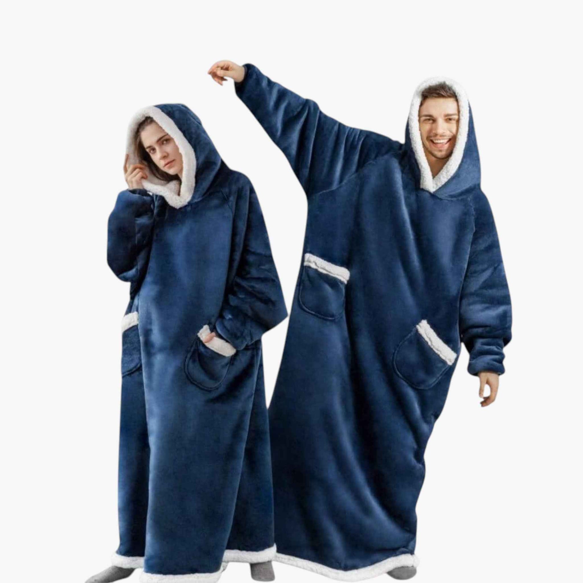 Couverture à Capuche Douce et Réversible Homme