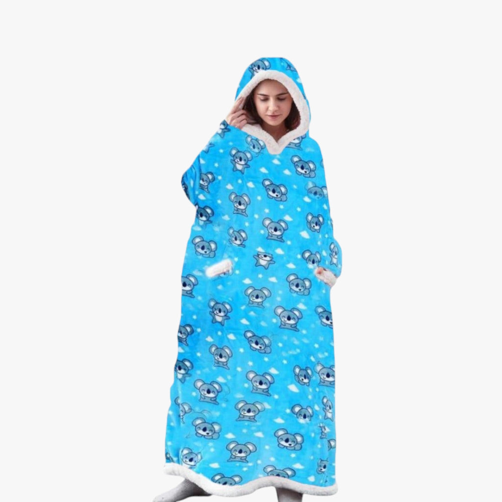 Couverture à Capuche Douce et Réversible Homme