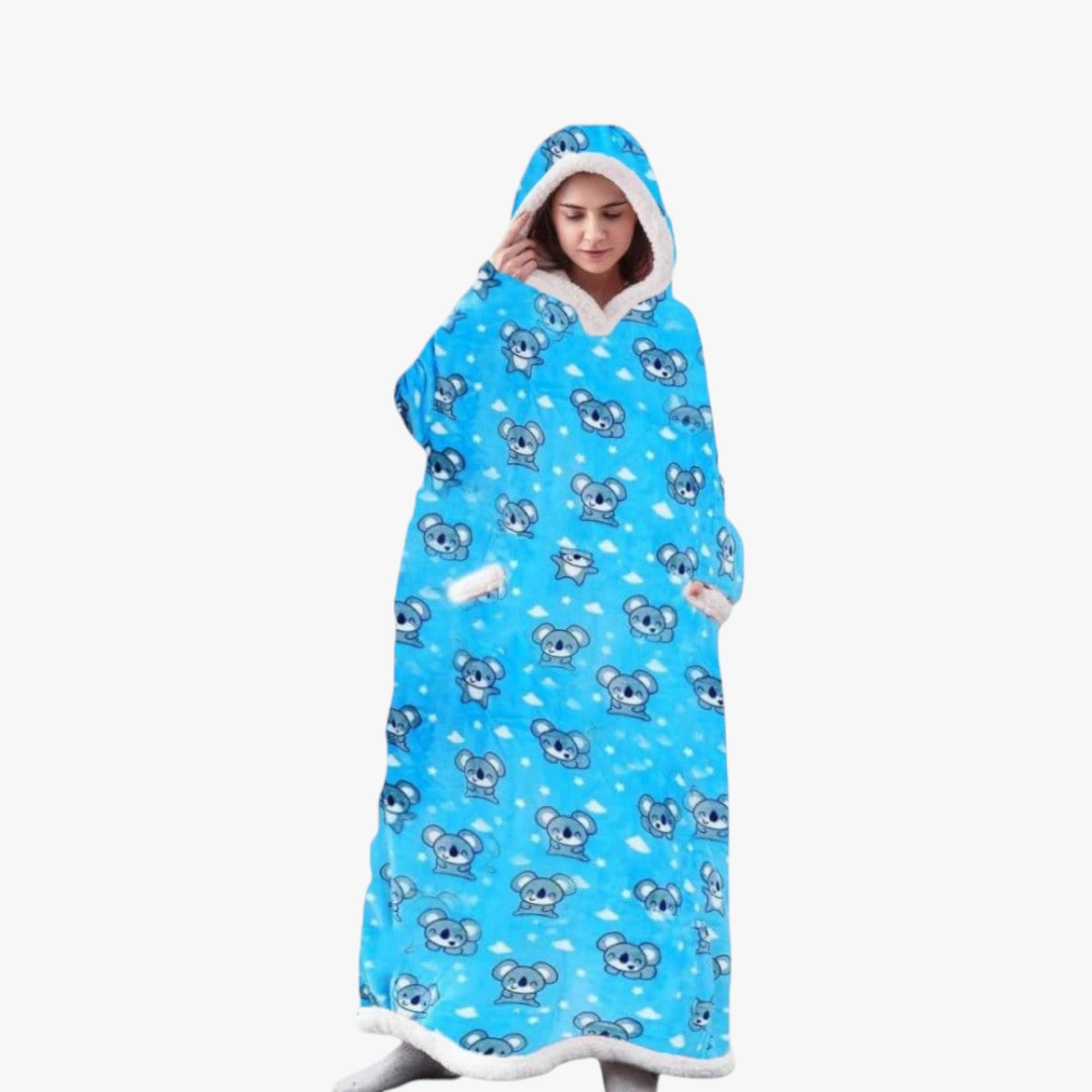Couverture à Capuche Douce et Réversible Homme