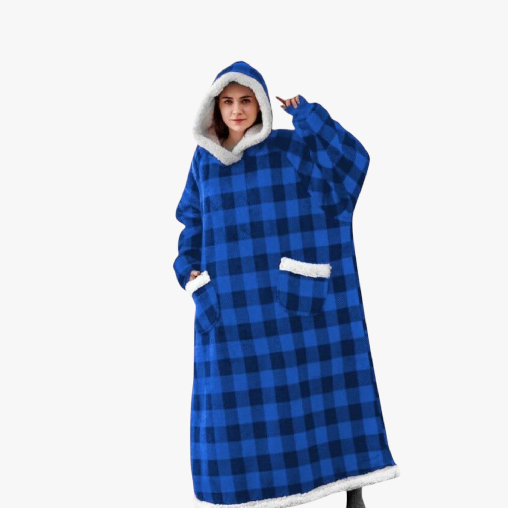 Couverture à Capuche Douce et Réversible Homme
