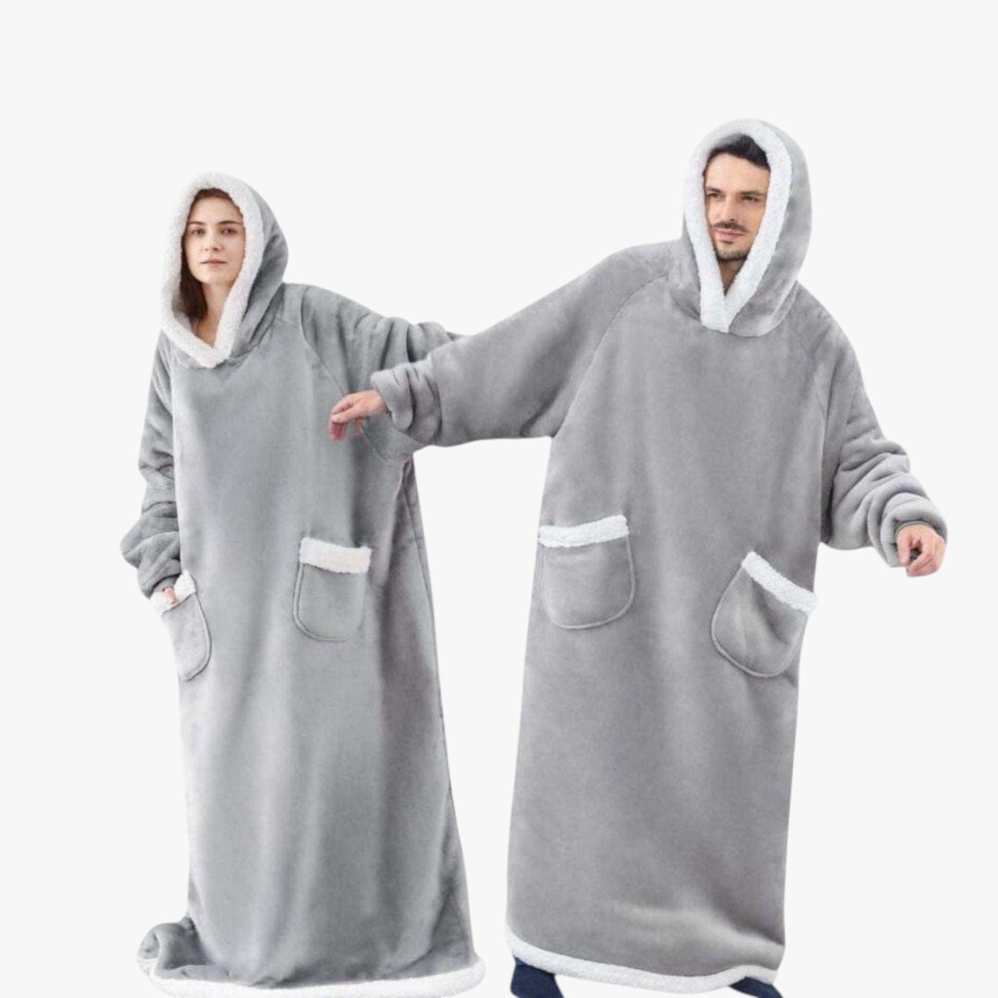 Couverture à Capuche Douce et Réversible Homme