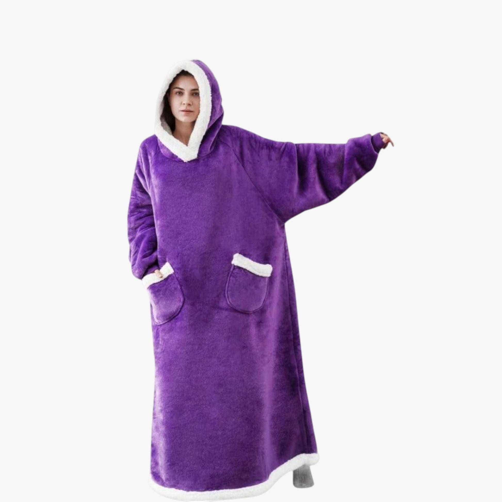 Couverture à Capuche Douce et Réversible Homme