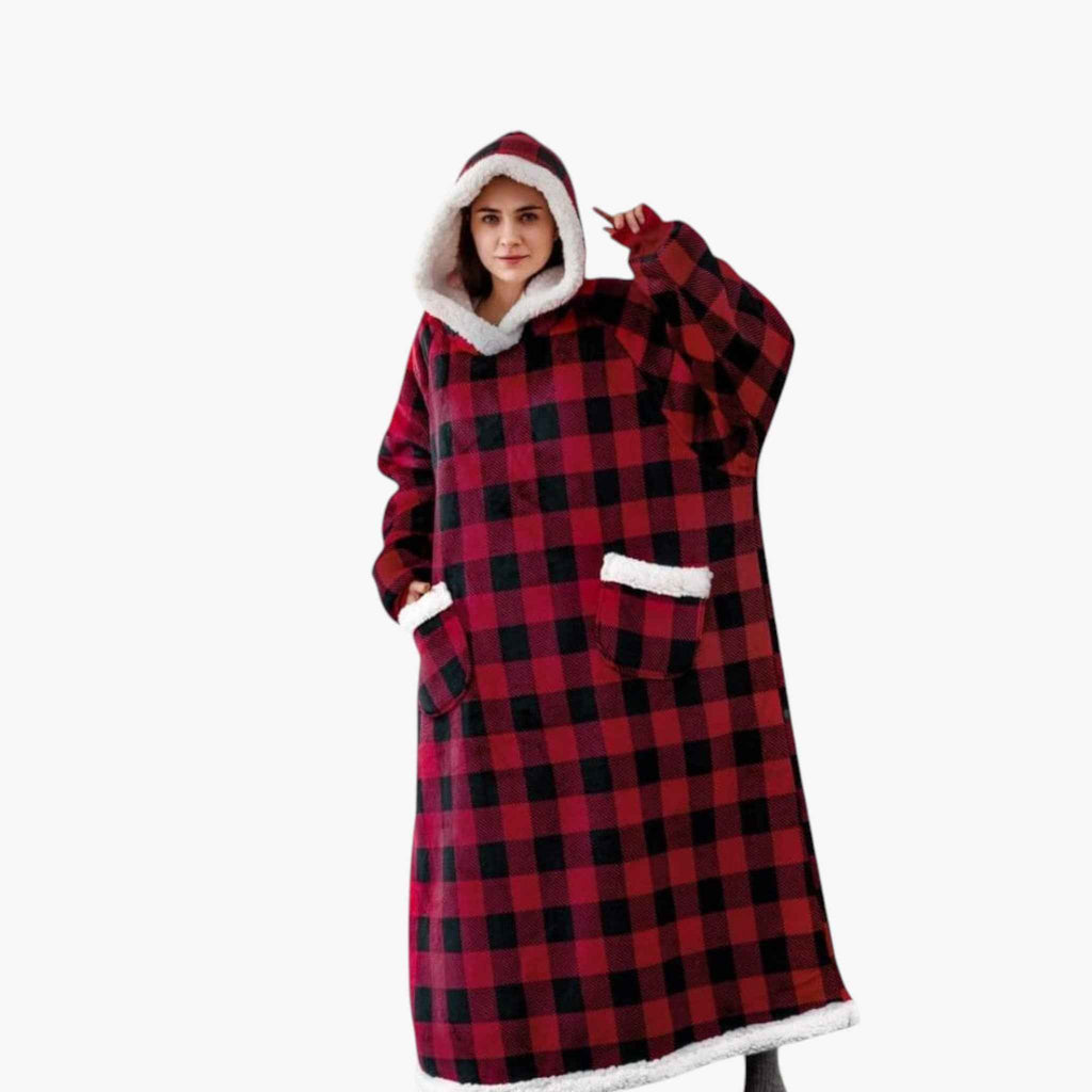 Couverture à Capuche Douce et Réversible Homme
