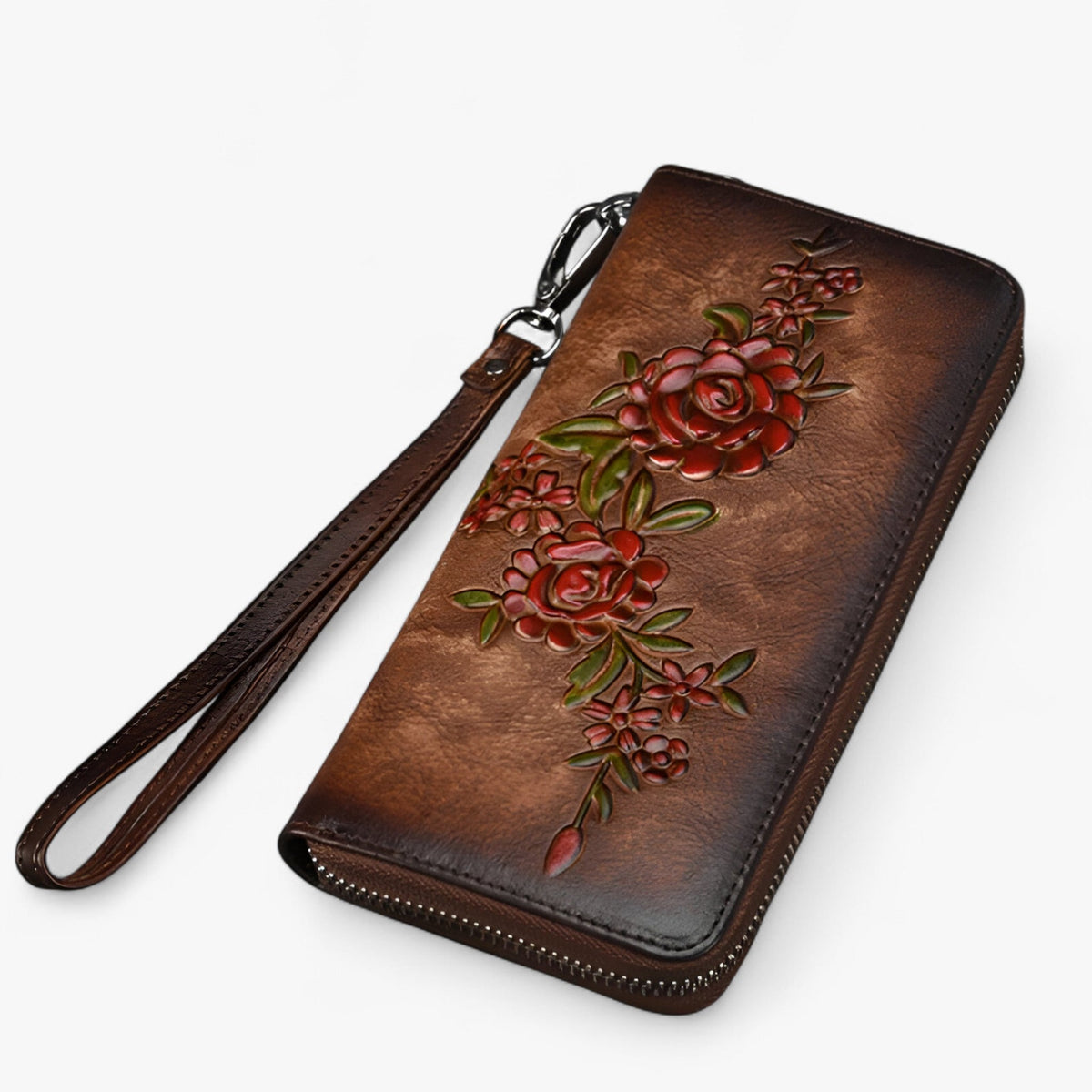 Portefeuille Femme Marron - Long - Élégant et Fonctionnel