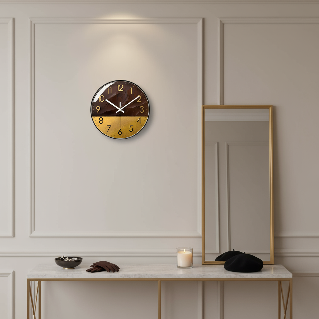 Horloge Murale Design Moderne Silencieuse Verre