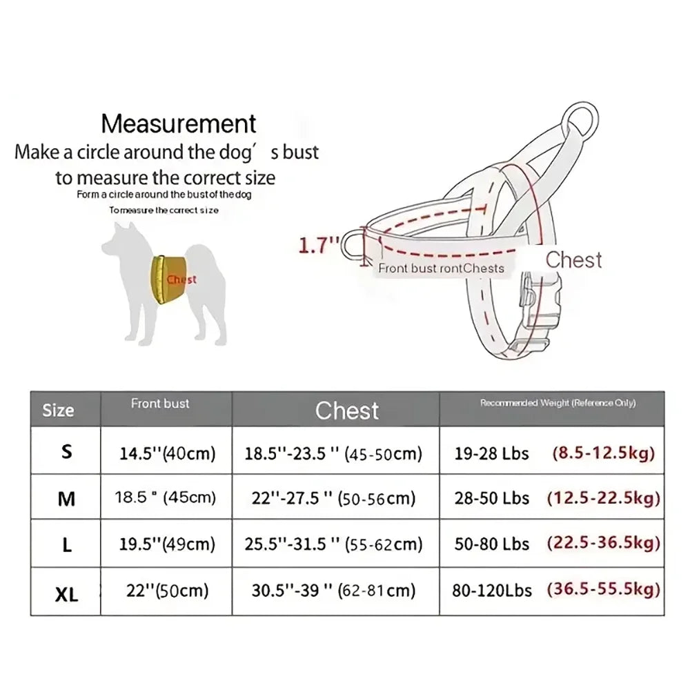 Harnais Pour Chien Réglable Tactique Grand 1