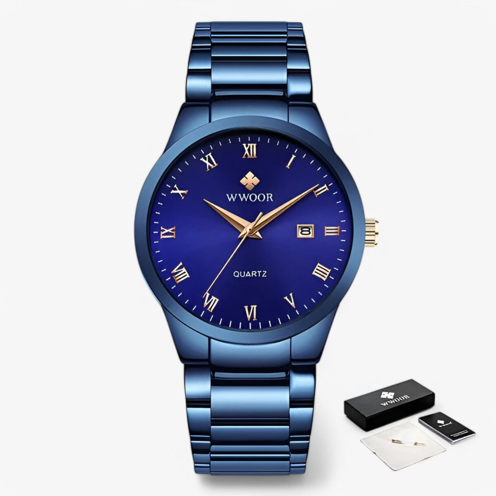 Elegantní pánské hodinky s ocelovým quartzovým strojkem