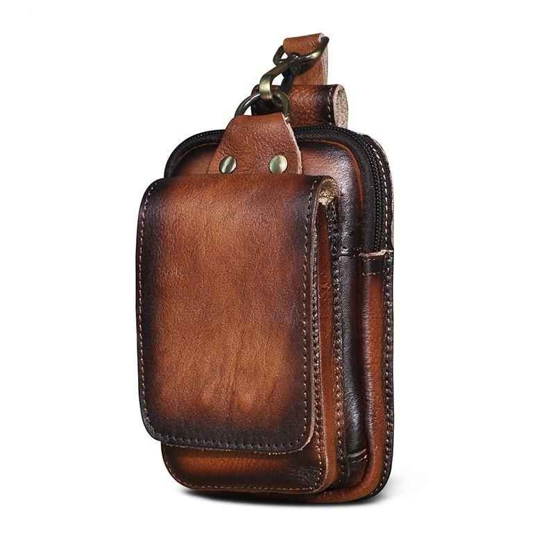 Pochette de ceinture en cuir véritable pour homme – Élégante et pratique
