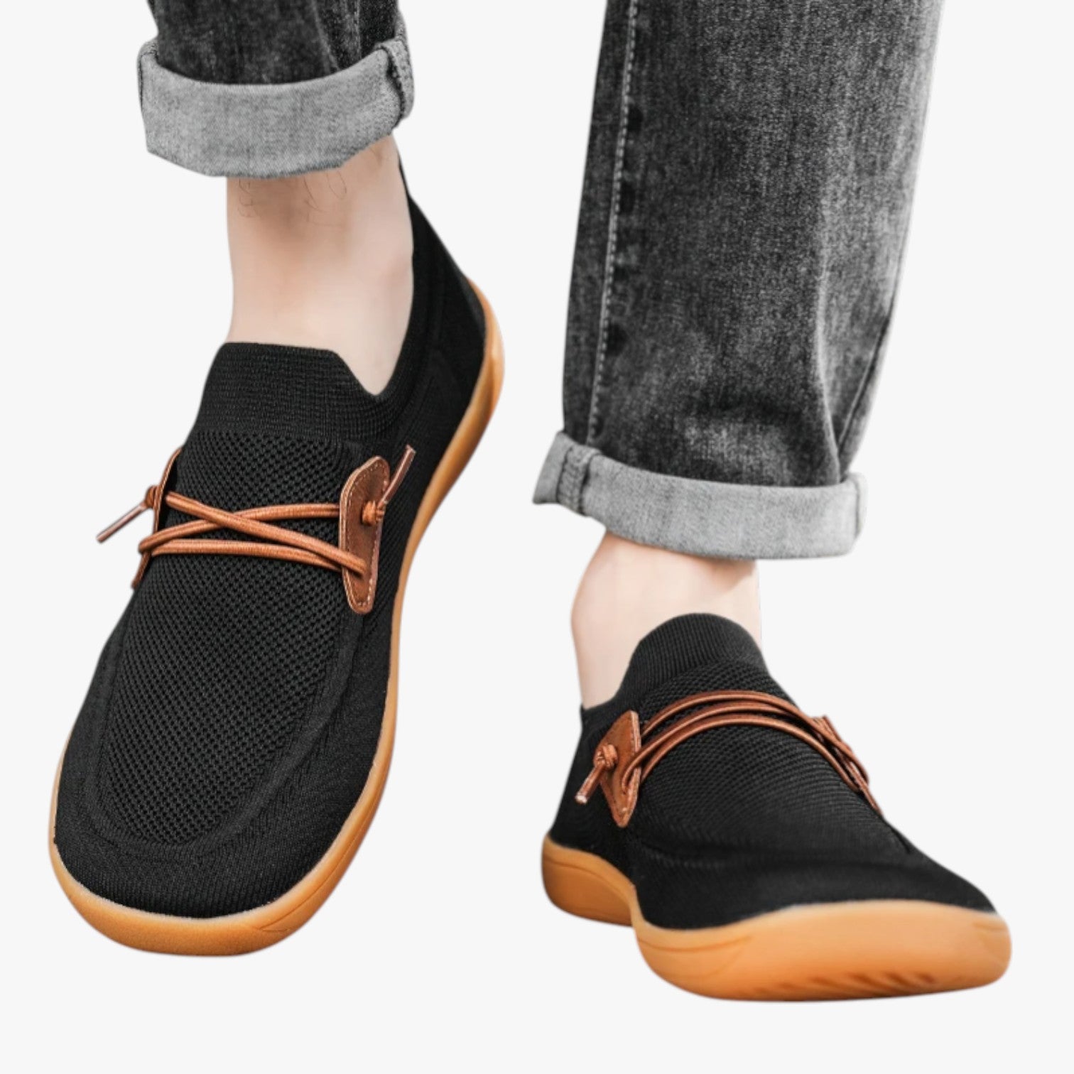 Shoes : Sneakers Respirantes pour Homme à bout large pour le confort en extérieur dans de Marche Lino