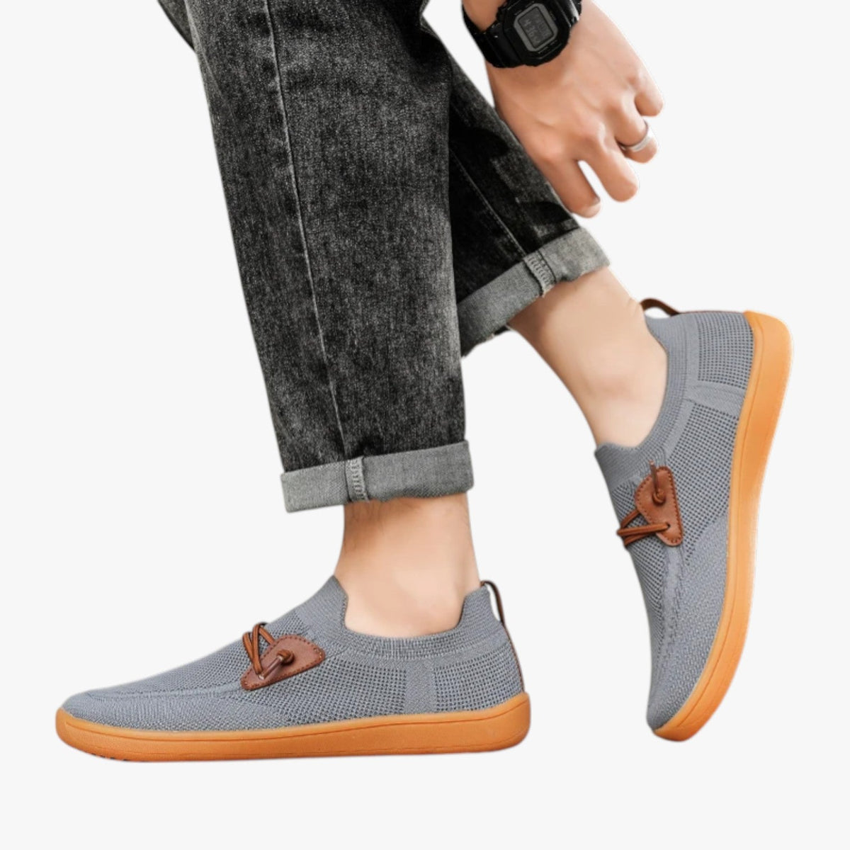 Shoes : Sneakers Respirantes pour Homme à bout large pour le confort en extérieur dans de Marche Lino