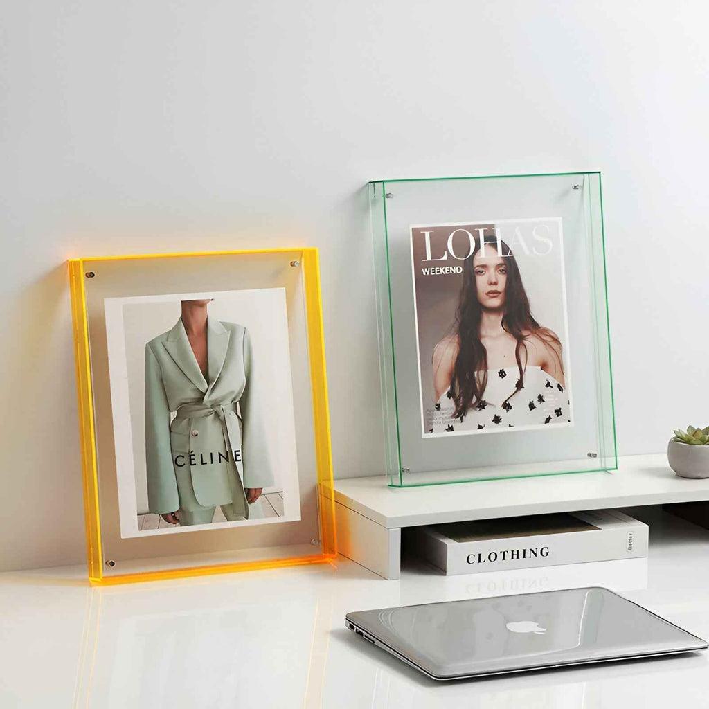 Seravina – pince à photos en acrylique élégante, moderne et minimaliste pour un design épuré