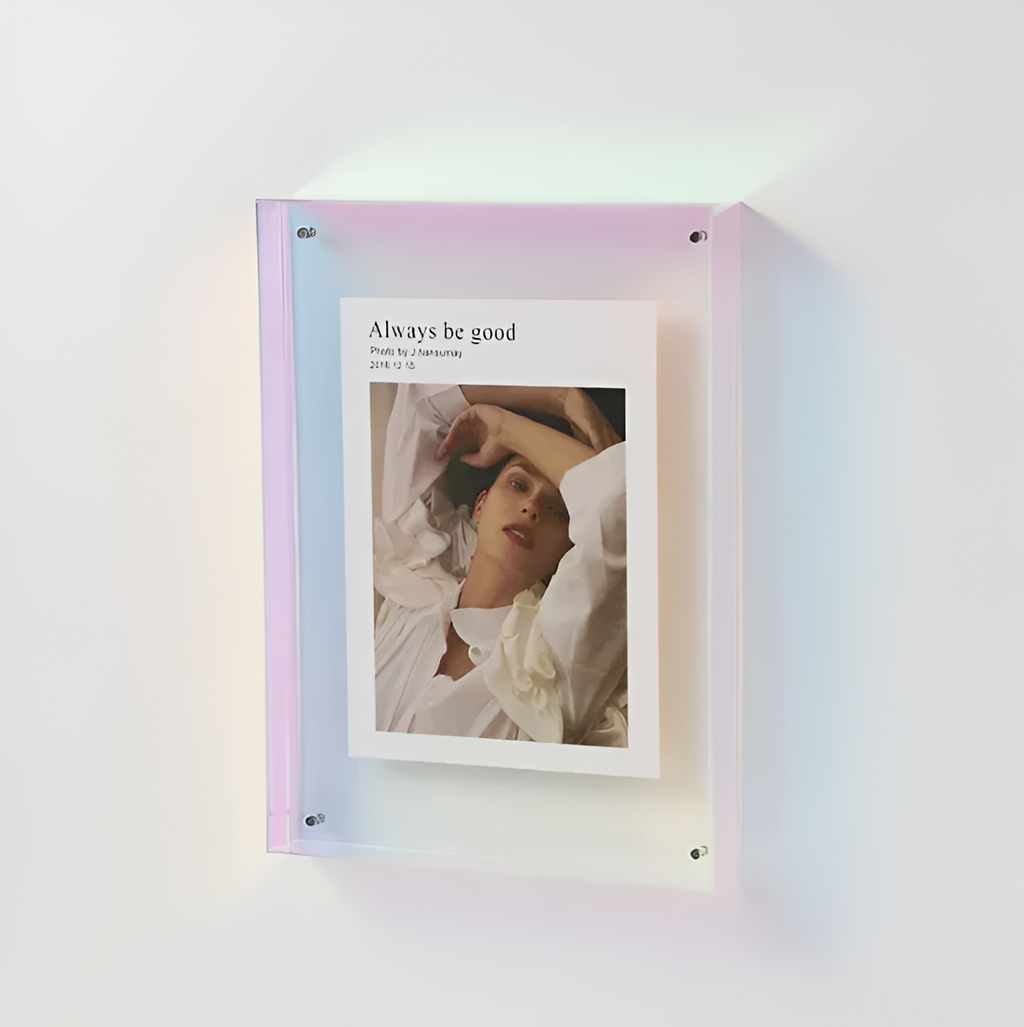 Seravina – pince à photos en acrylique élégante, moderne et minimaliste pour un design épuré