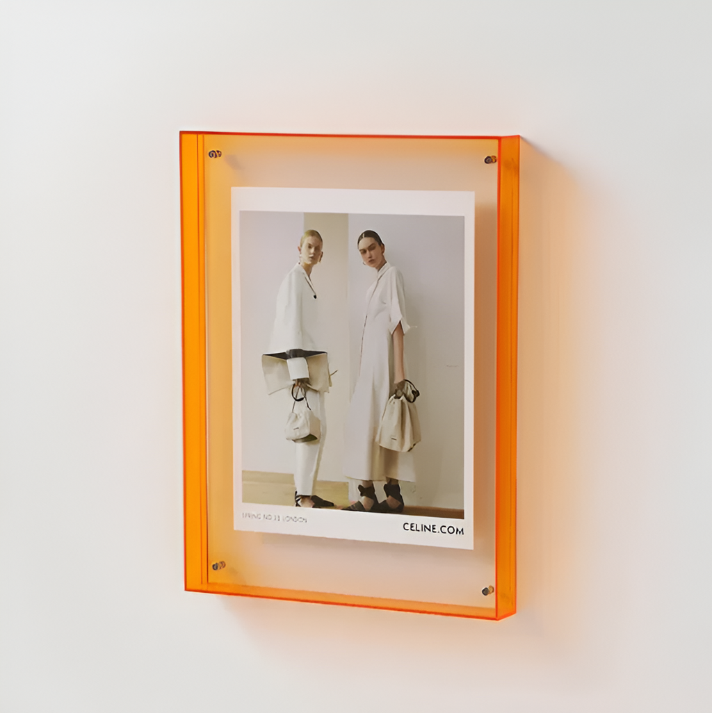 Seravina – pince à photos en acrylique élégante, moderne et minimaliste pour un design épuré