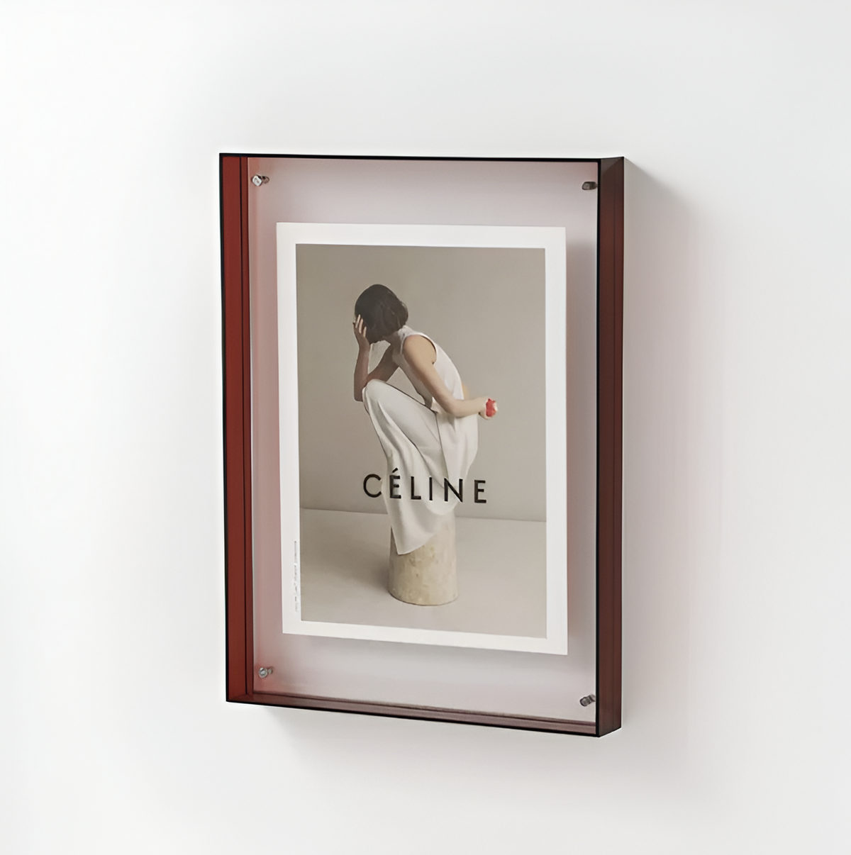 Photo Clip Frame : Pince photo acrylique transparente – Design moderne et minimaliste dans Marron de Marche Lino