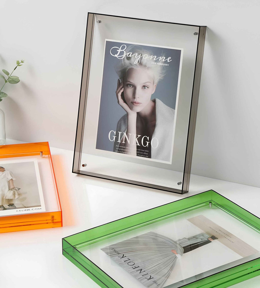 Seravina – pince à photos en acrylique élégante, moderne et minimaliste pour un design épuré