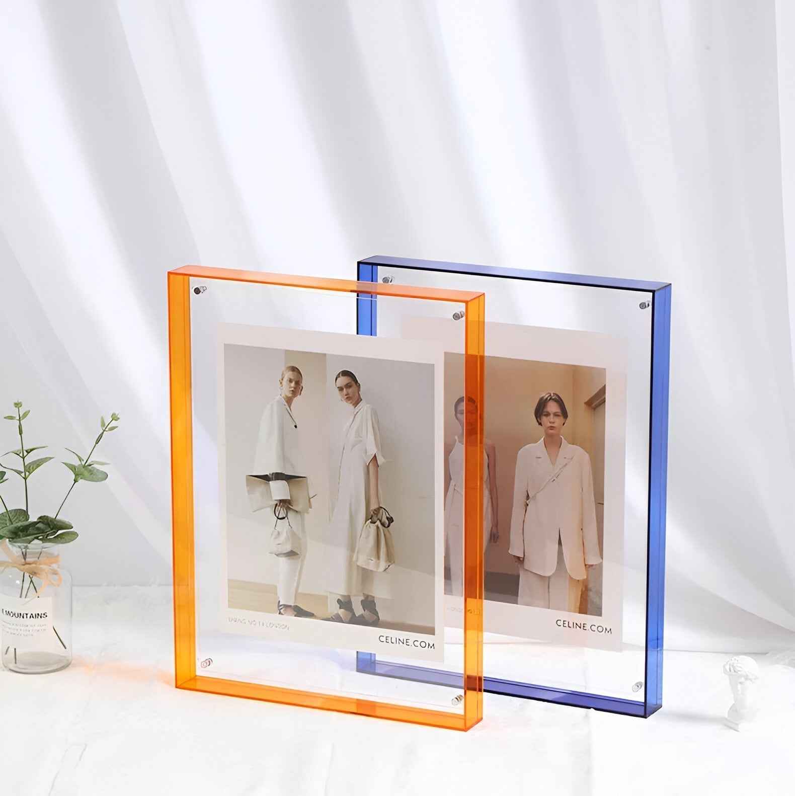 Seravina – pince à photos en acrylique élégante, moderne et minimaliste pour un design épuré