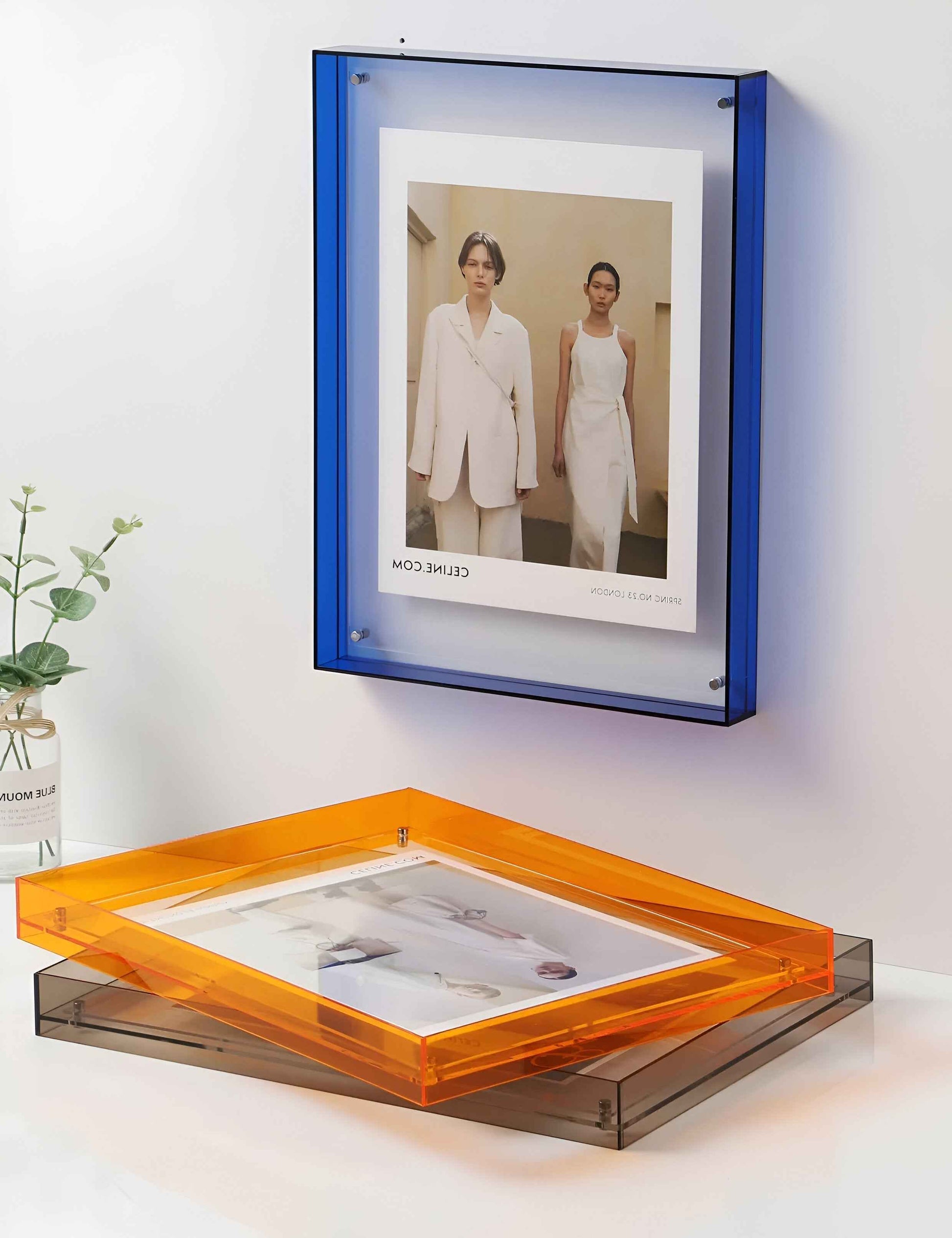 Seravina – pince à photos en acrylique élégante, moderne et minimaliste pour un design épuré