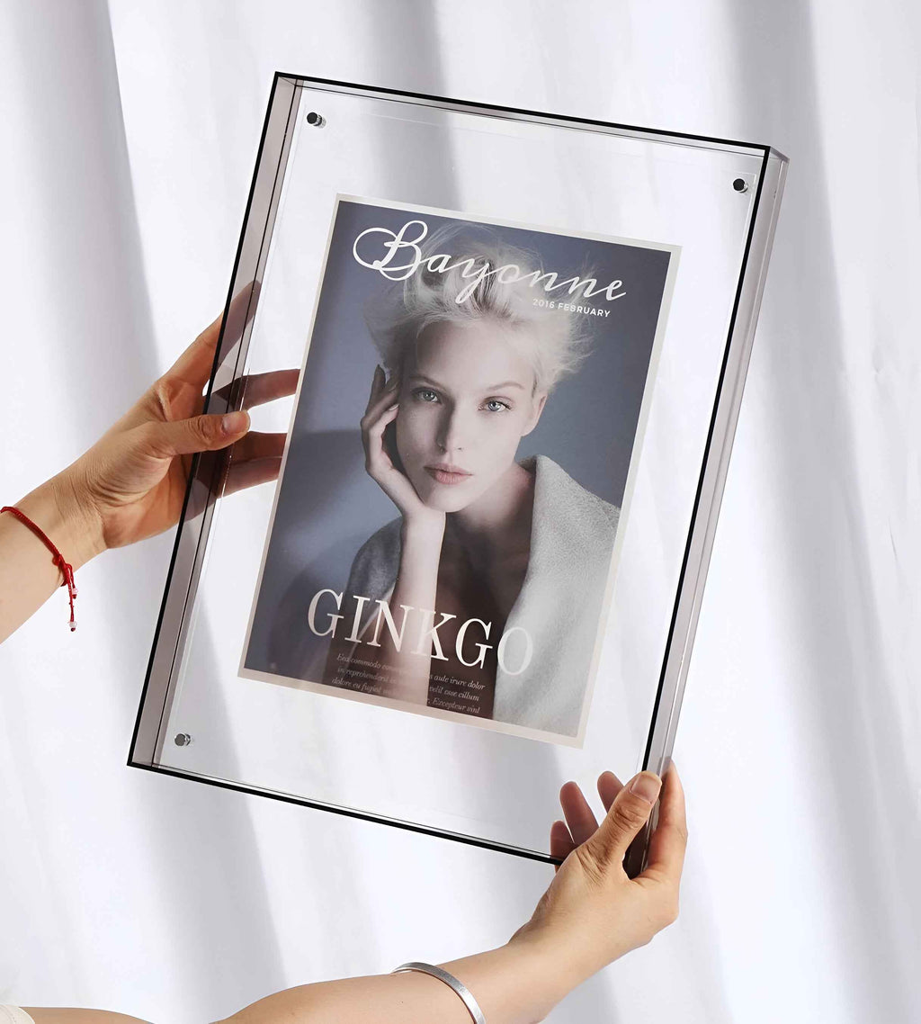 Seravina – pince à photos en acrylique élégante, moderne et minimaliste pour un design épuré