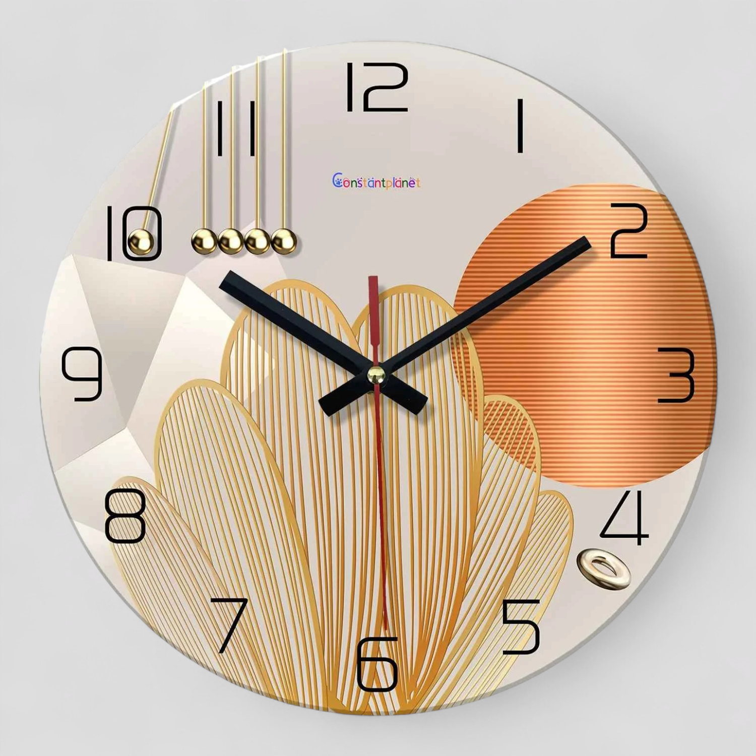 Horloge Murale Géométrique Verre