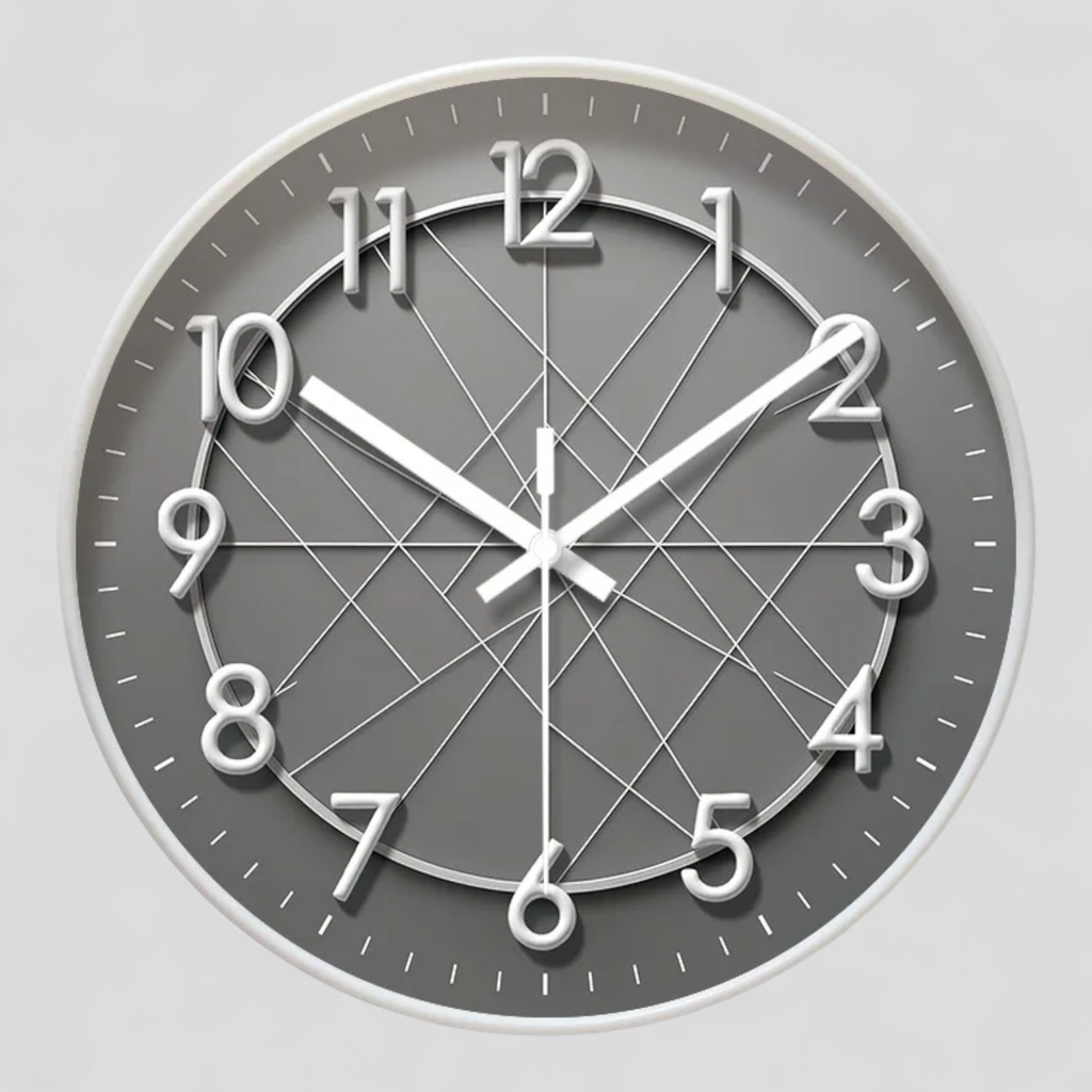 Horloge Murale Design Géométrique Silencieuse Verre