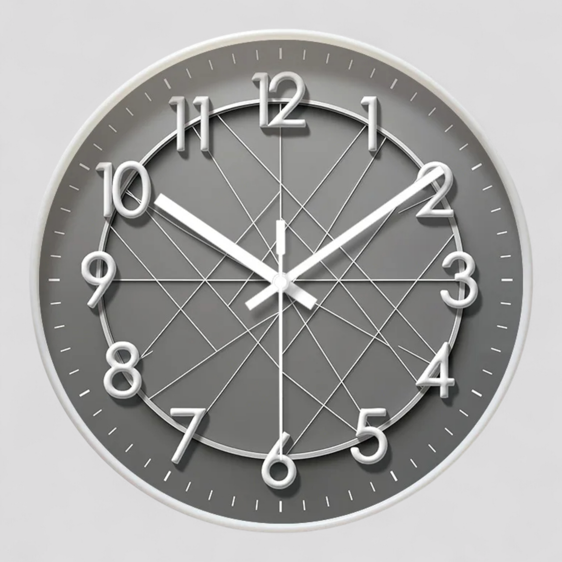 Horloge Murale Design Géométrique Silencieuse Verre