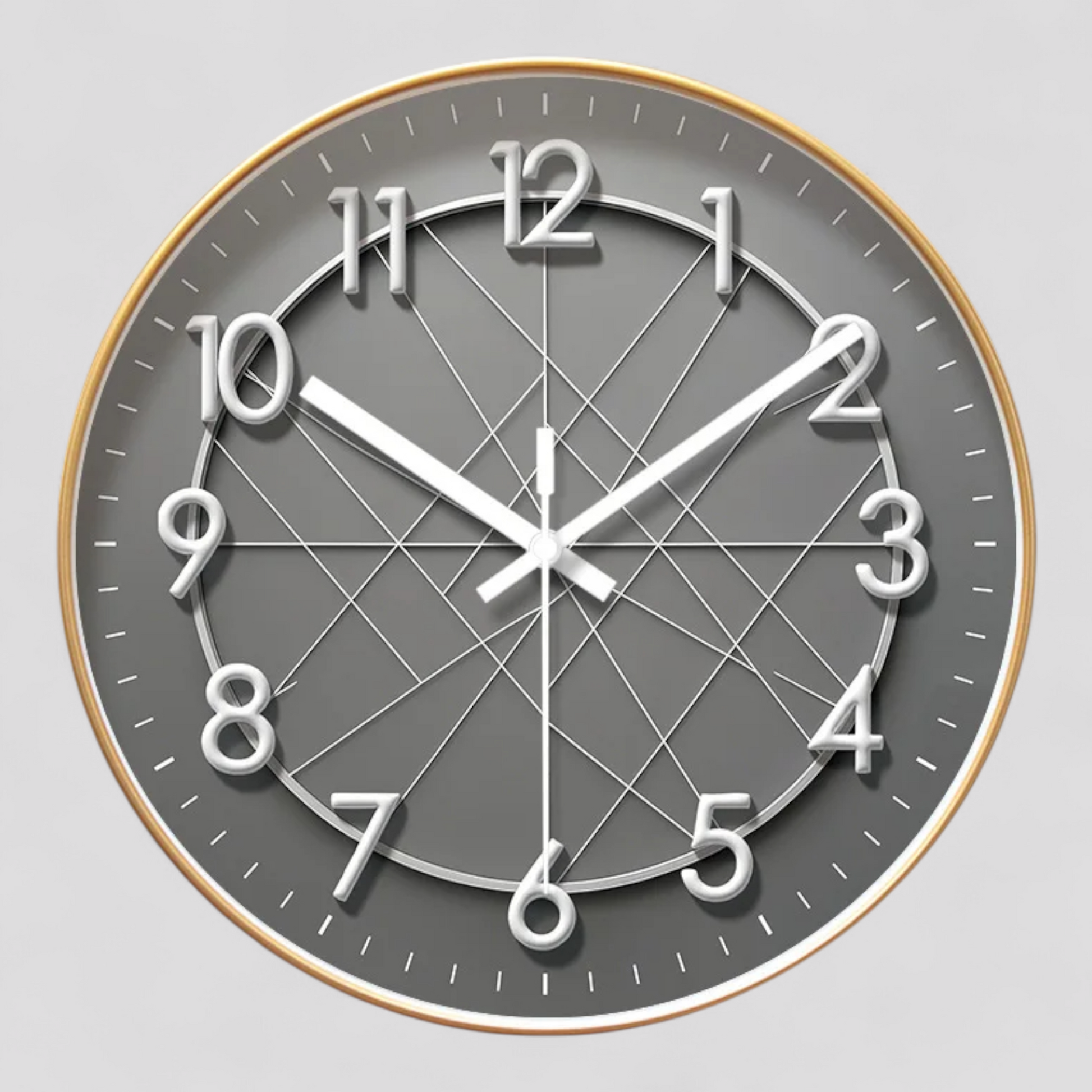 Horloge Murale Design Géométrique Silencieuse Verre