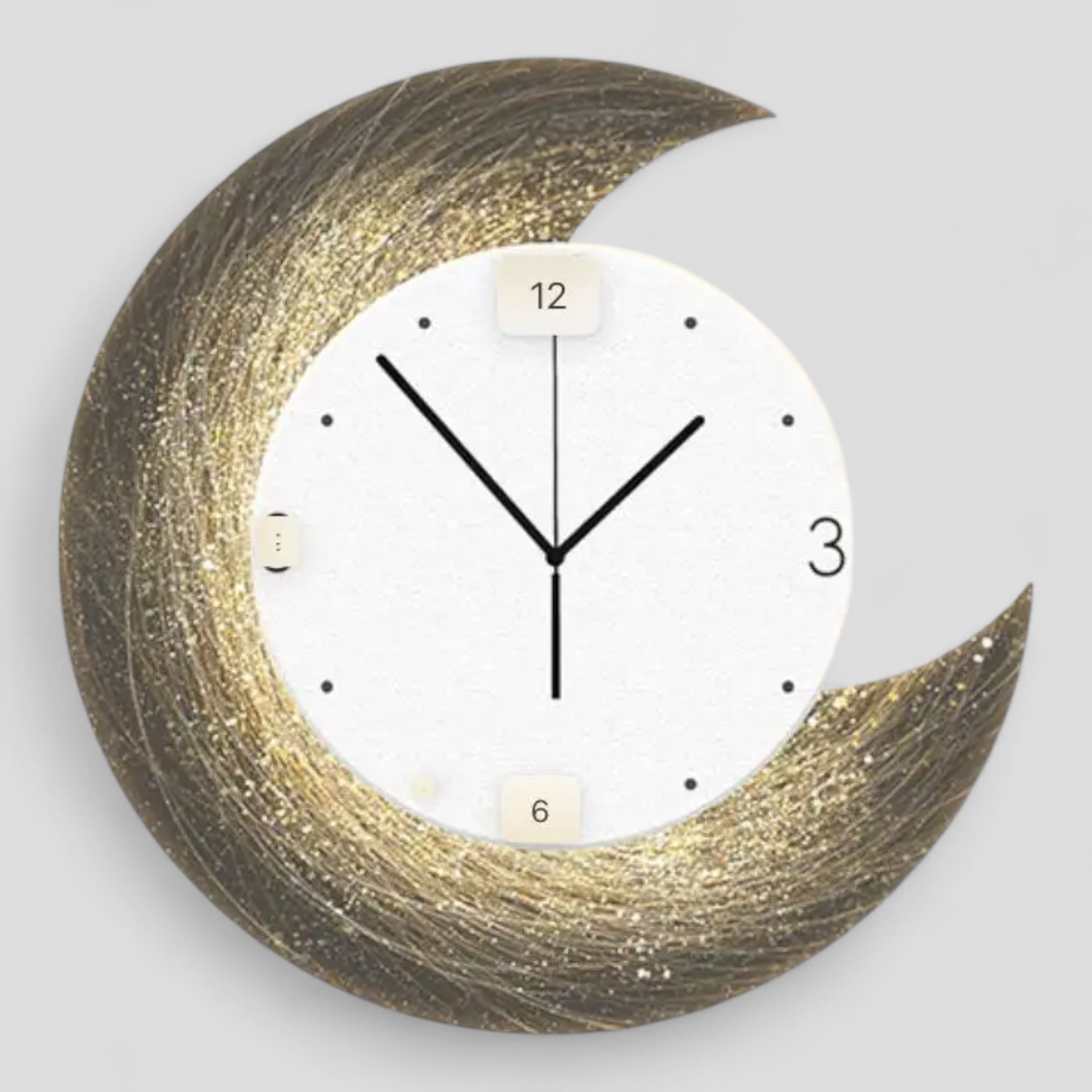 Horloges murales : Horloge Murale au Design Minimaliste Verre dans Blanc propre de Marche Lino