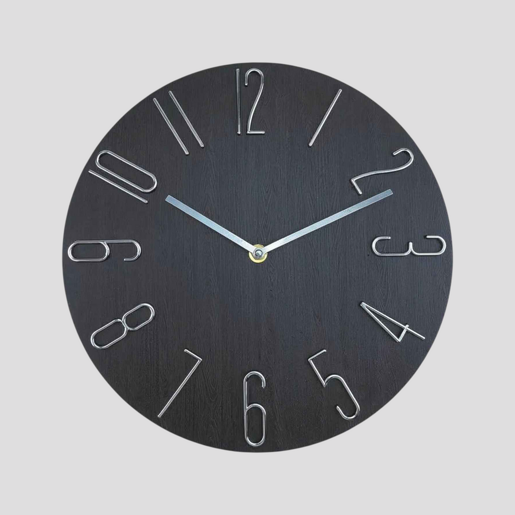 Horloge Murale Silencieuse Verre – Design Nordique, 30 Cm
