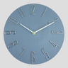 wall clock : Horloge Murale Silencieuse 30 Cm Verre - Chiffres Métalliques, Style Moderne dans Bleu 12 pouces de Marche Lino