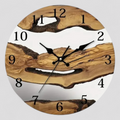 Horloge Murale Design en Bois Naturel Accessoire De Bureau