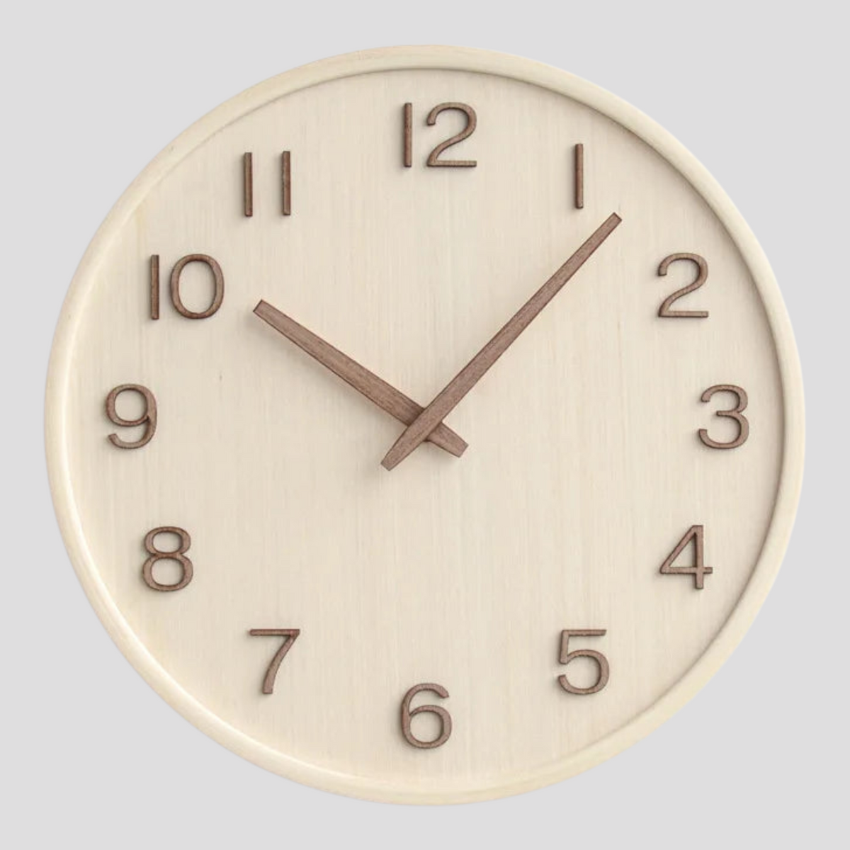 Horloges murales : Horloge Murale Rétro en Bois Accessoire Maison dans Couleur bois 12 pouces de Marche Lino