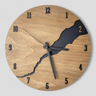 Horloges murales : Horloge Murale Design en Bois Silencieuse Grande Moderne pour Salon Cuisine dans Brun A 12 pouces de Marche Lino
