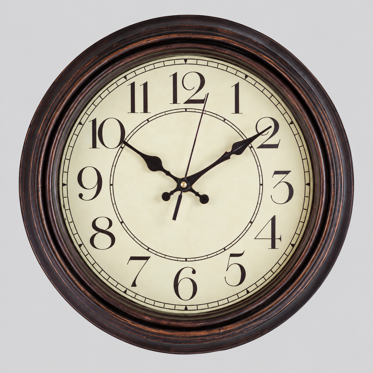 wall clock : Horloge Murale Ronde Rétro 30cm - Quartz Silencieux | Décoration Moderne Salon dans Bronze Rétro de Marche Lino