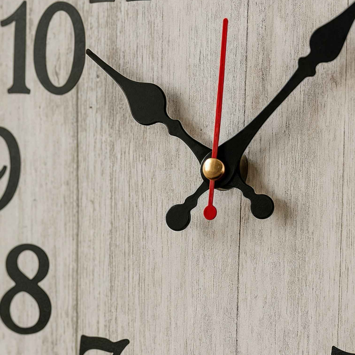 Horloges murales : Horloge Murale en Bois Ronde Accessoires Maison dans de Marche Lino