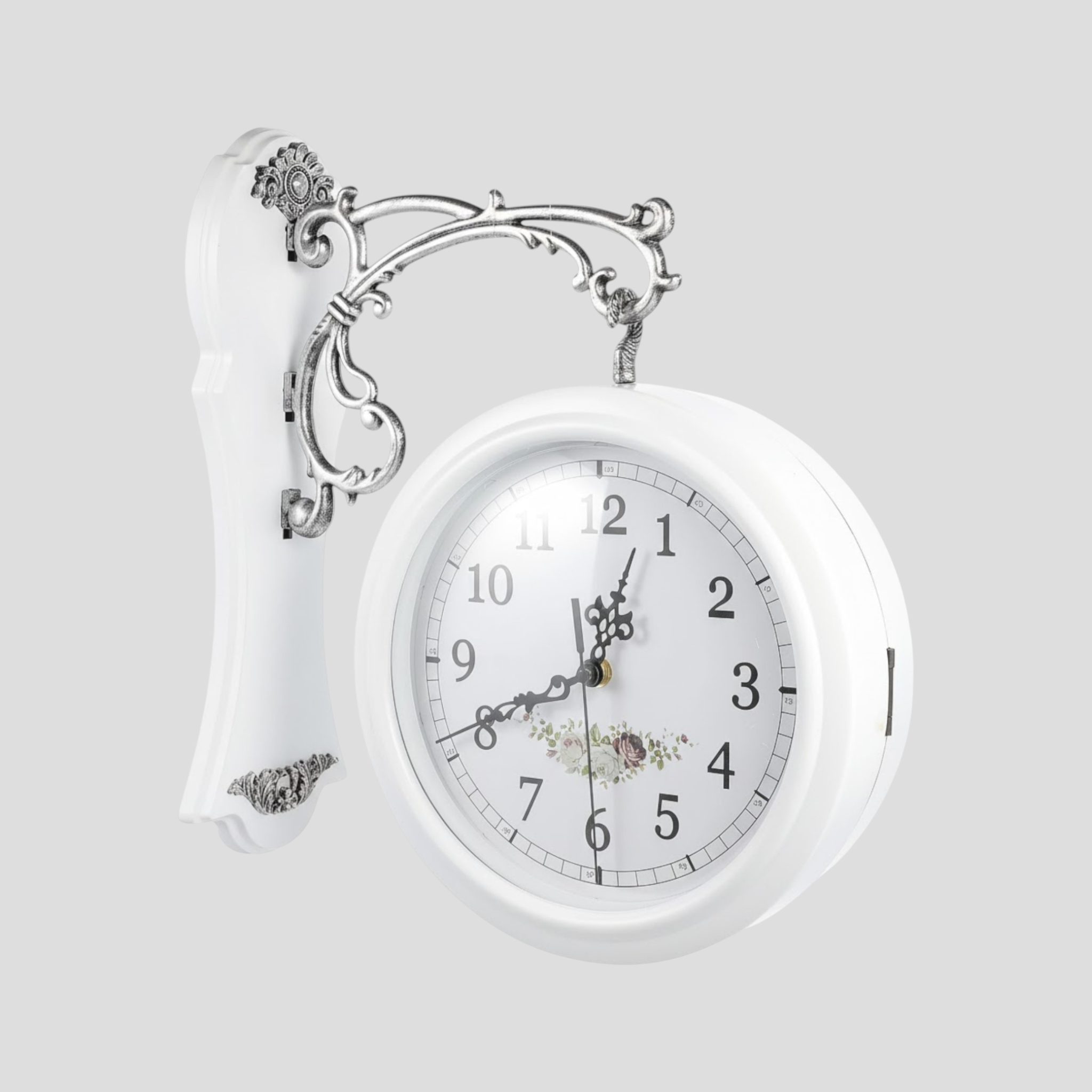 Horloges murales : Horloge Murale Vintage Double Face en Métal et Verre, Style Gare Ancienne dans de Marche Lino