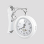 Horloge Murale Vintage Double Face en Métal et Verre, Style Gare Ancienne