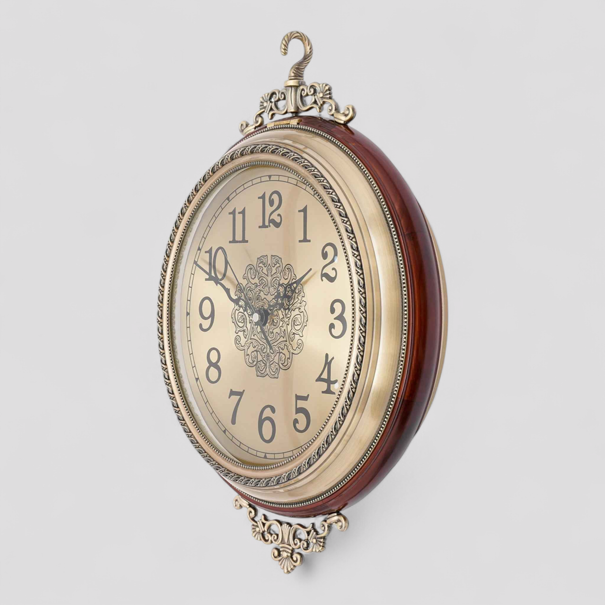 Horloges murales : Horloge Murale à Double Face Bois Accessoires De Maison dans de Marche Lino