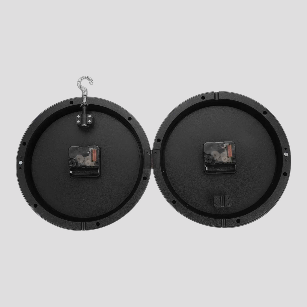 Horloge Murale Double Face Style Vintage Verre