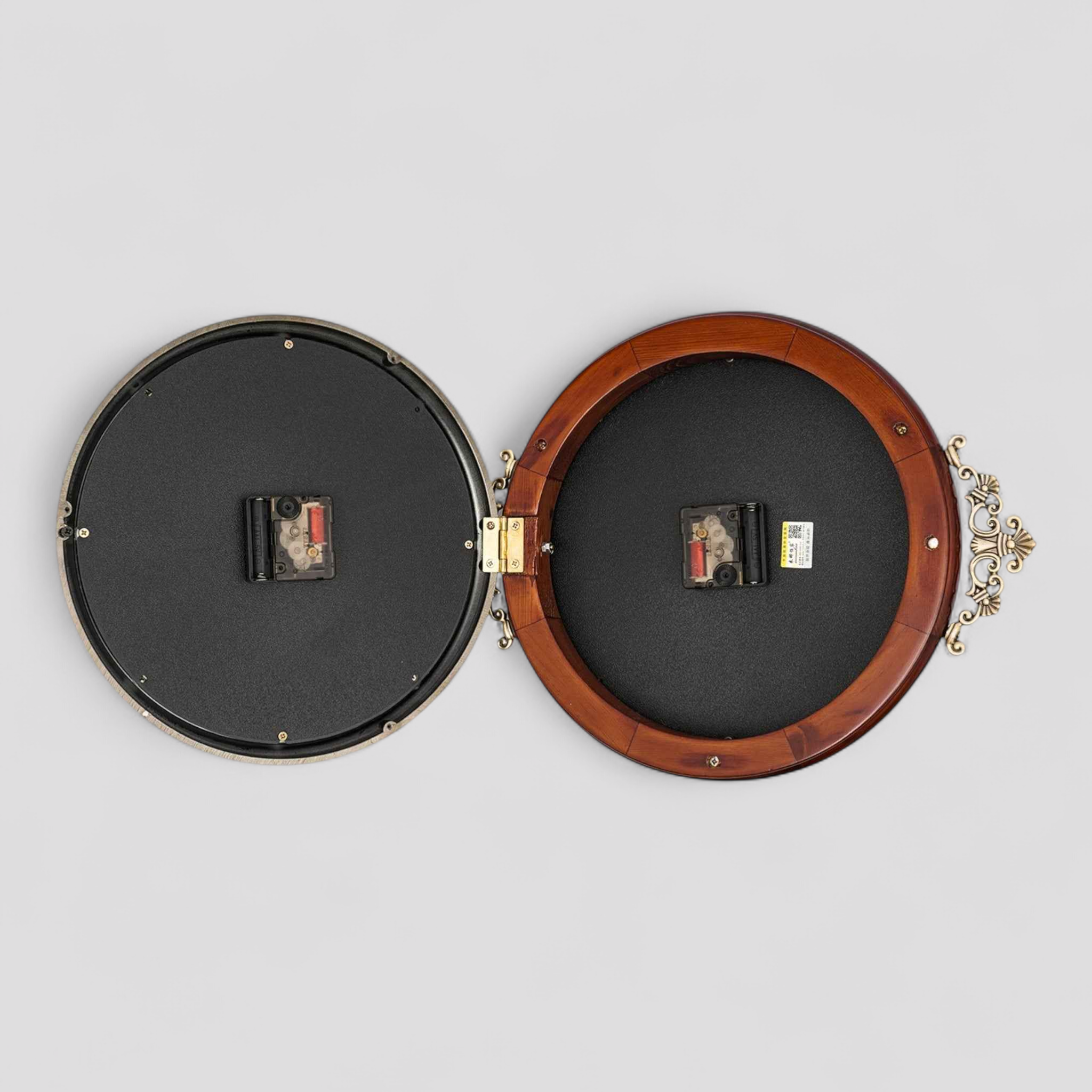 Horloges murales : Horloge Murale à Double Face Bois Accessoires De Maison dans de Marche Lino