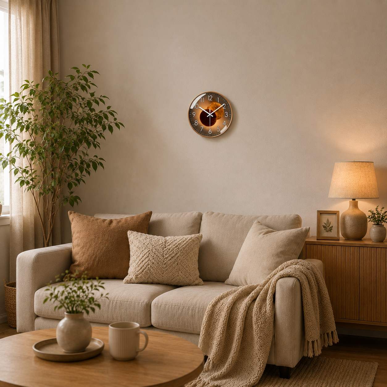Horloge Murale en Verre Trempé Accessoires De Maison