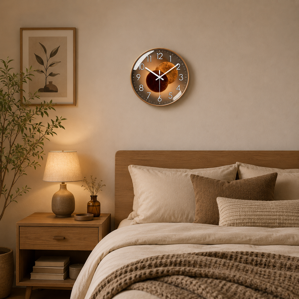 Horloge Murale en Verre Trempé Accessoires De Maison