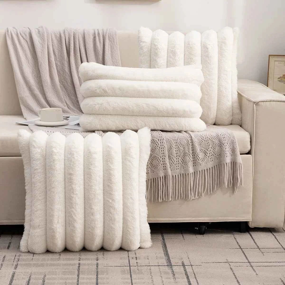 Housse de Coussin Élégante en Velours