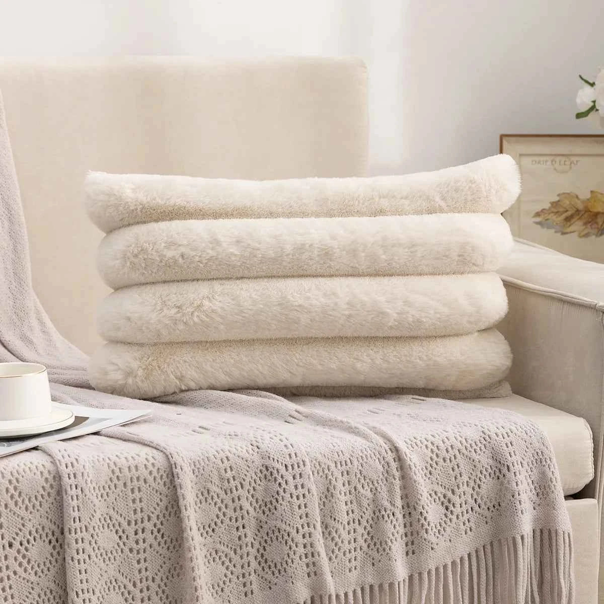 Housses de coussin : Housse de Coussin en Velours Accessoire Décoratif dans de Marche Lino