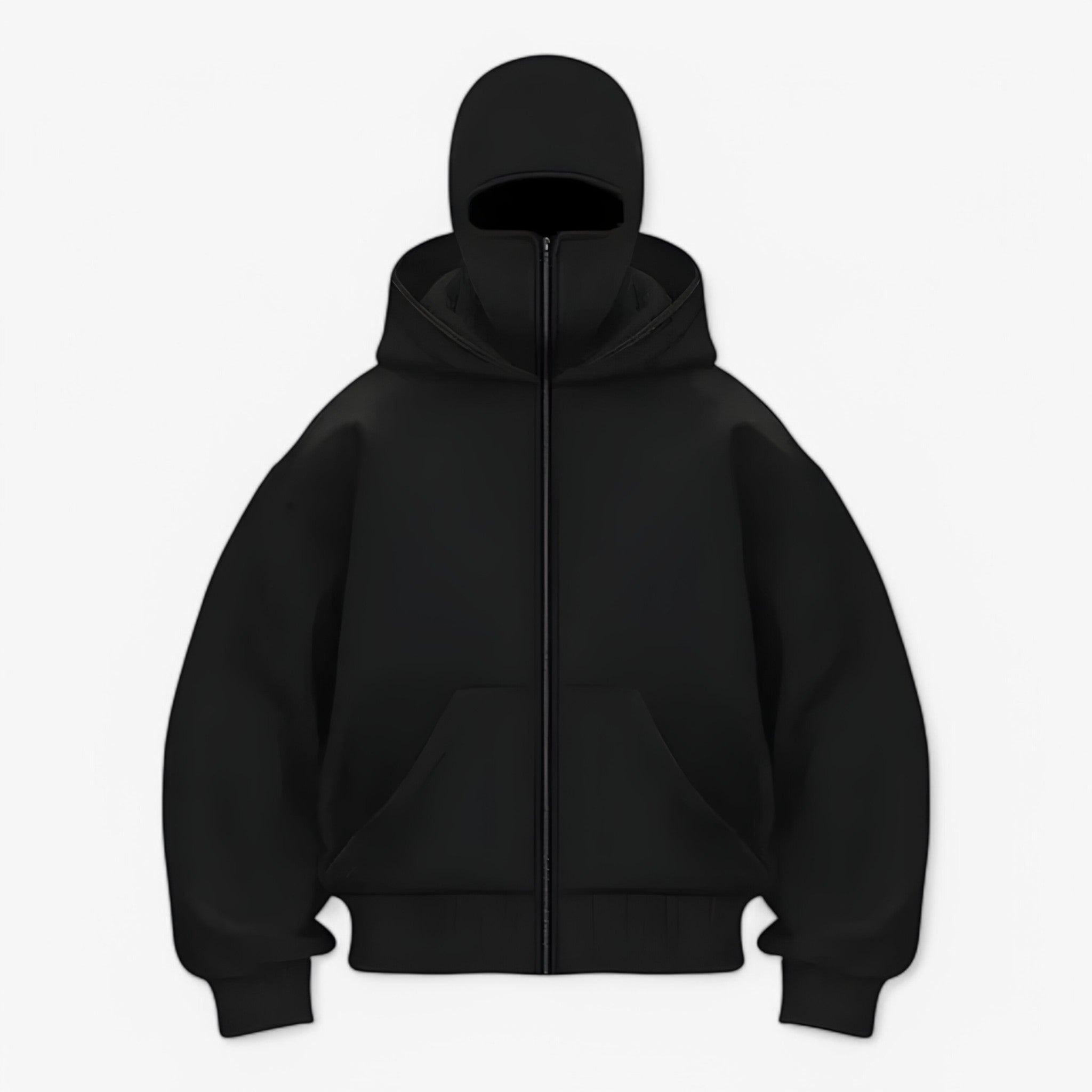 Balaclava : Cagoule Homme en Polaire avec Fermeture Éclair Intégrée - Couverture Maximale et Bien-être dans Noir S de Marche Lino