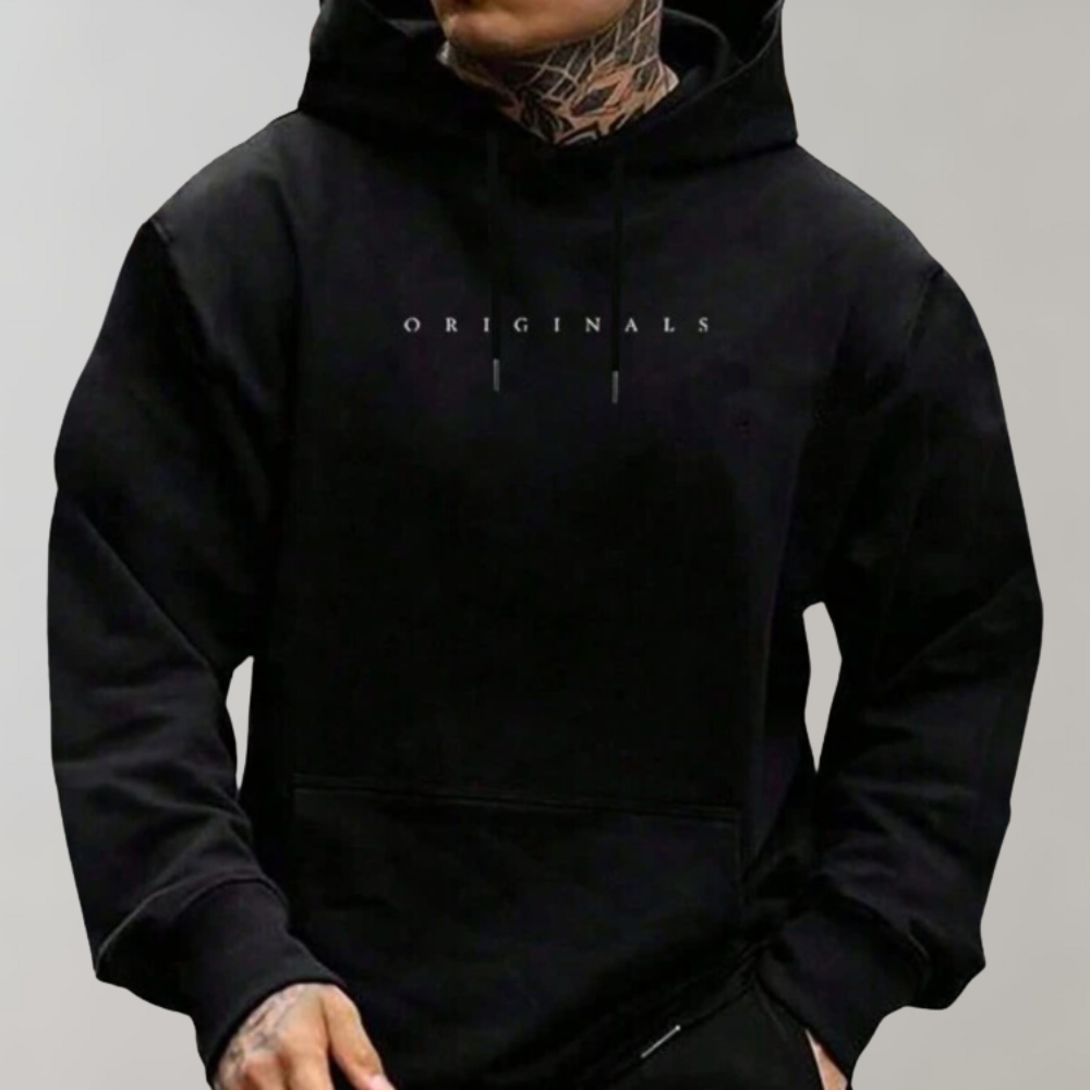 Sweat à Capuche Noir Homme Casual - Pull Quotidien