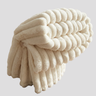 blanket : Couverture Polaire en Peluche Polyester Literie dans Blanc ivoire 100x150cm 1pcs de Marche Lino